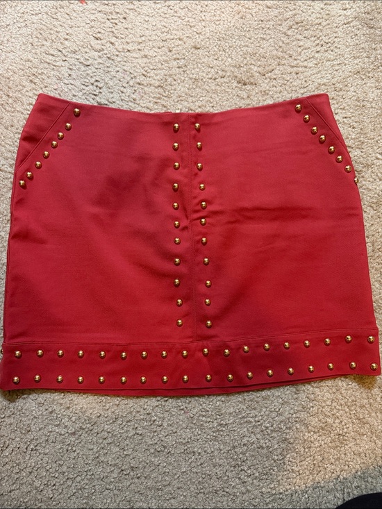 Gianni Bini Dresses & Skirts - Gianni Bini Reyes Dark Clay Nailhead Studded Mini Skirt